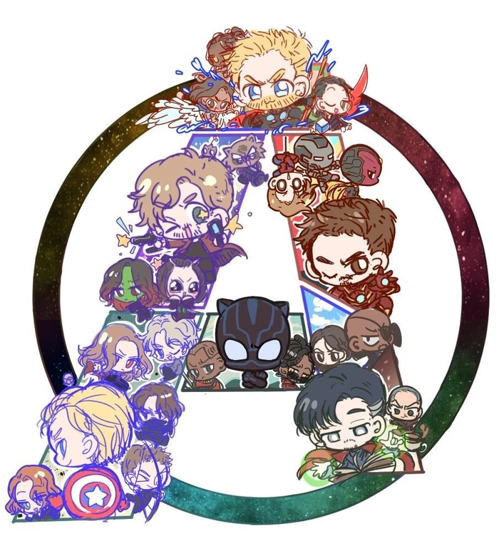Ảnh Biệt đội Siêu Anh Hùng chibi đáng yêu mê ly