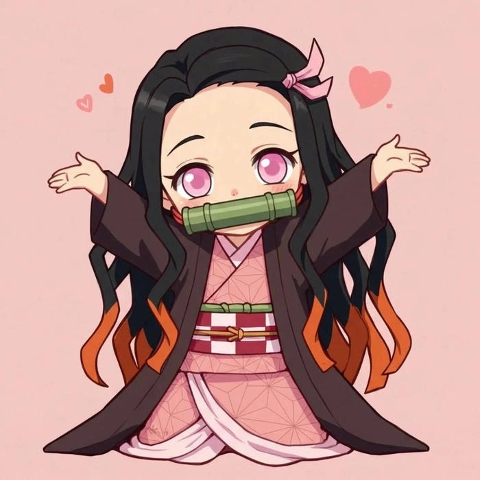 Ảnh Nezuko chibi cực xinh và dễ thương