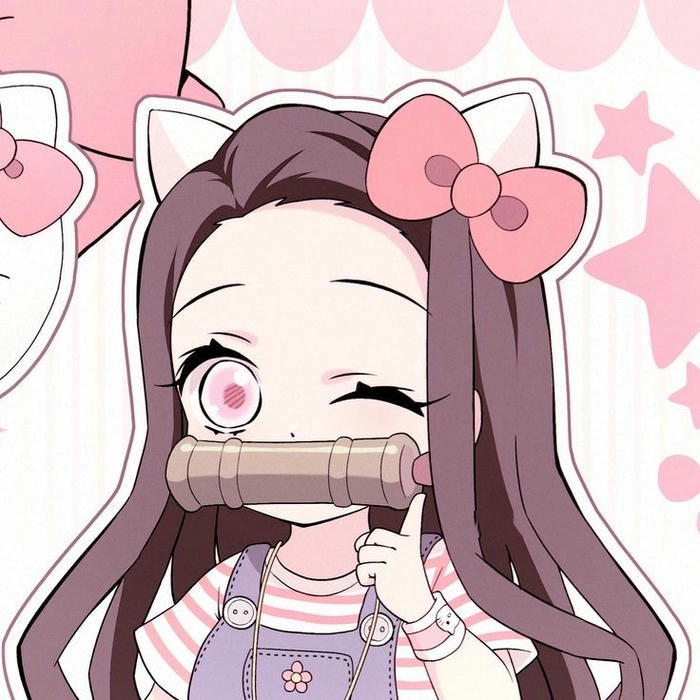 Ảnh Nezuko chibi đáng yêu trong Thanh Gươm Diệt Quỷ