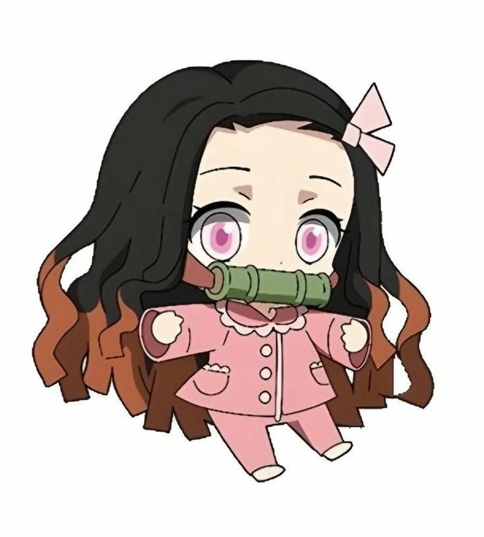 Ảnh Nezuko chibi dễ thương tinh nghịch