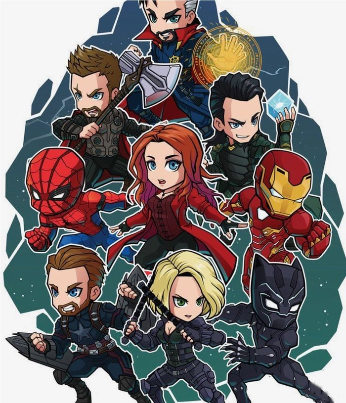 Ảnh Siêu Anh Hùng Marvel chibi đầy sáng tạo
