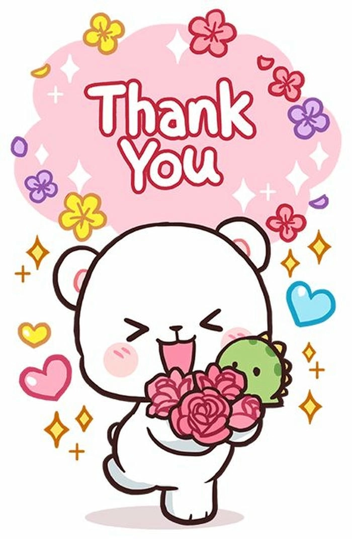 Ảnh Thank You cute siêu dễ thương