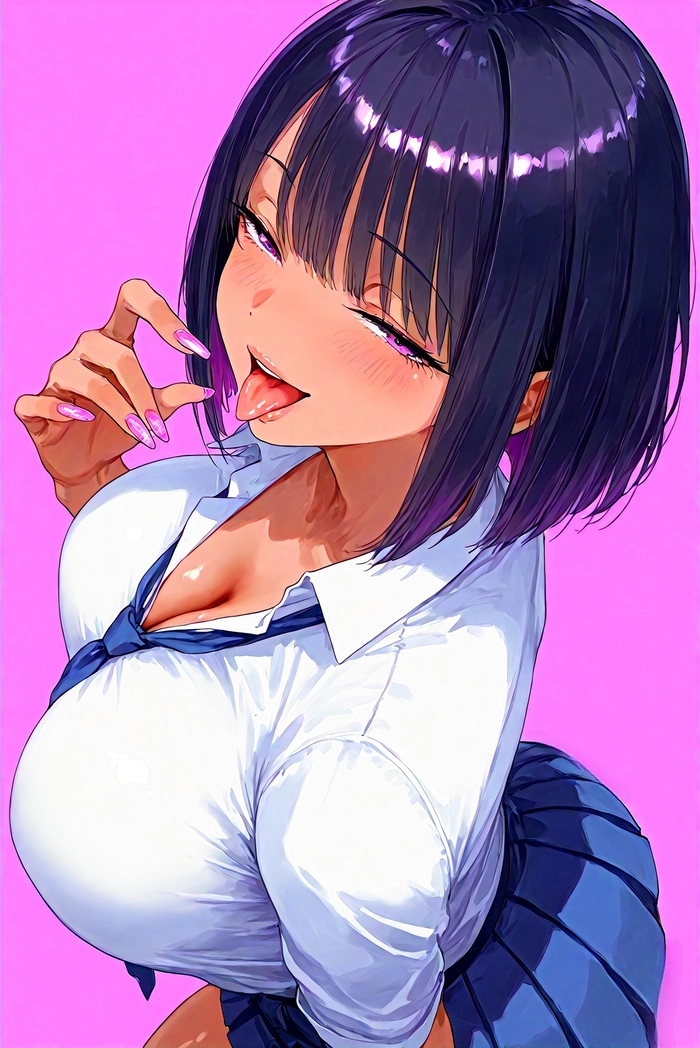 Ảnh anime gái lè lưỡi đẹp ấn tượng