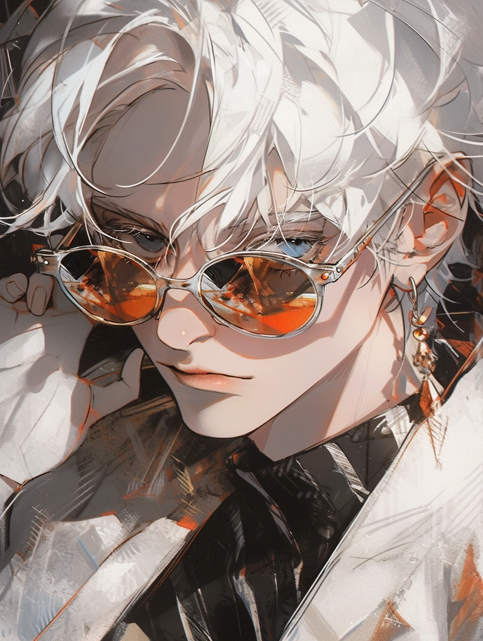 Ảnh anime nam tóc trắng đẹp lôi cuốn