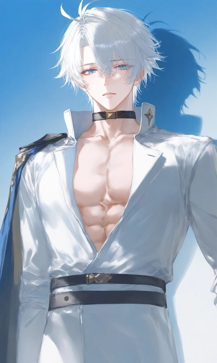 Ảnh anime nam tóc trắng lạnh lùng ngầu
