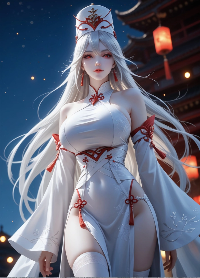 Ảnh anime nữ ngầu tóc trắng cực ngầu
