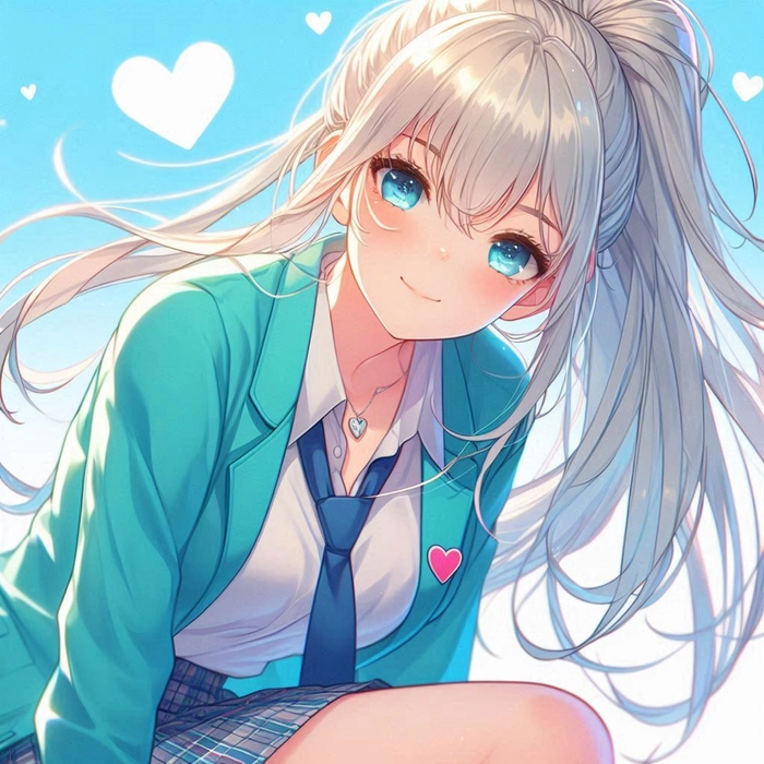 Ảnh anime nữ tóc dài cute xinh đẹp