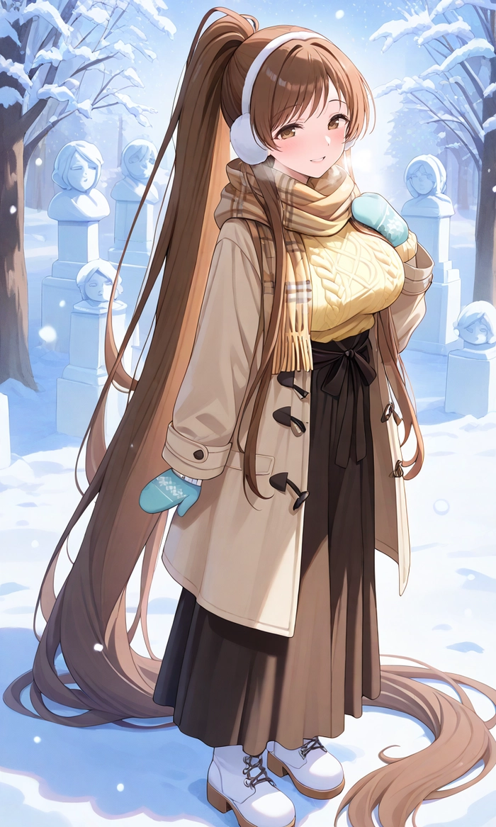 Ảnh anime nữ tóc dài dịu dàng