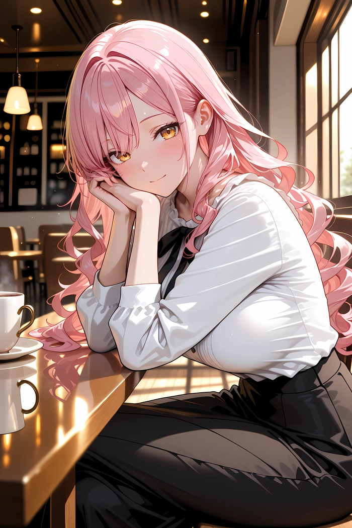 Ảnh anime nữ tóc hồng ngầu ấn tượng