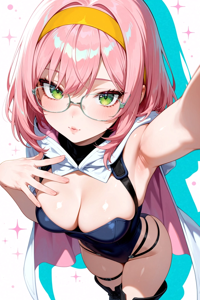 Ảnh anime nữ tóc hồng phong cách
