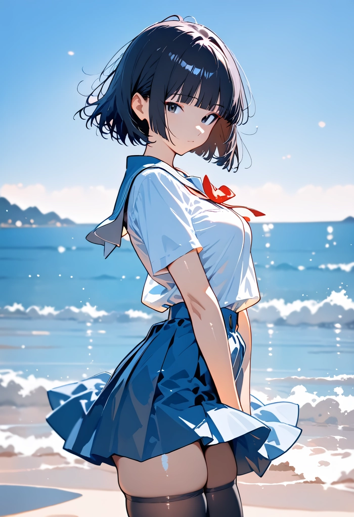 Ảnh anime nữ tóc ngắn lạnh lùng phong cách