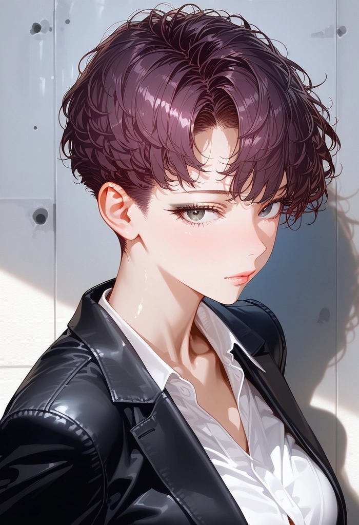 Ảnh anime nữ tóc ngắn ngầu đầy cá tính