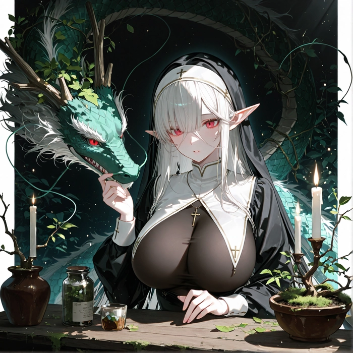 Ảnh anime nữ tóc trắng đẹp rực rỡ
