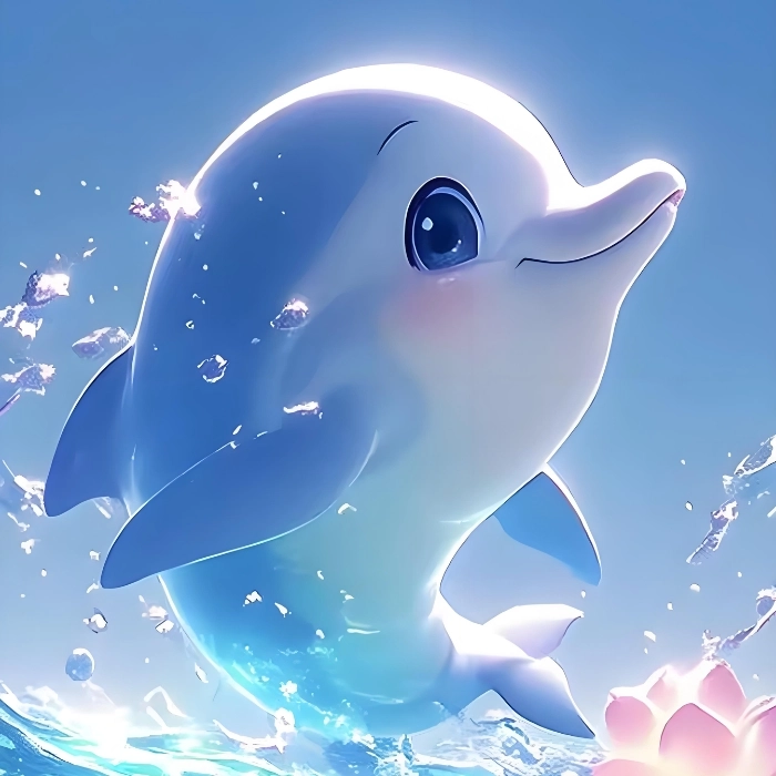 Ảnh cá heo anime chibi cute đáng yêu hết nấc