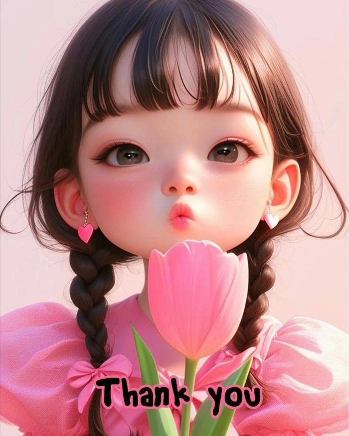 Ảnh cảm ơn dễ thương ngọt ngào