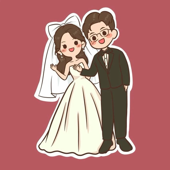 Ảnh cặp đôi hoạt hình cute cực ngọt ngào