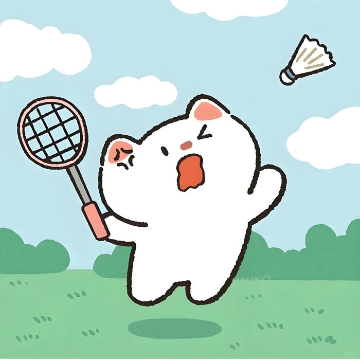 Ảnh cầu lông chibi dễ mến