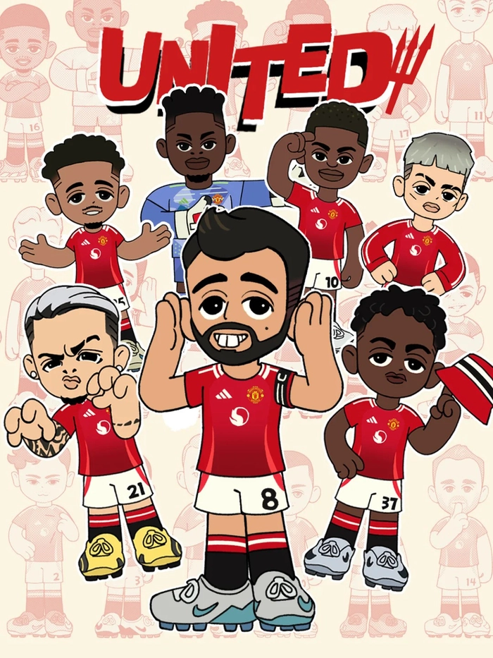 Ảnh chibi Manchester United hoạt hình dễ thương