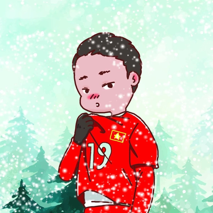 Ảnh chibi Quang Hải dễ thương và cá tính