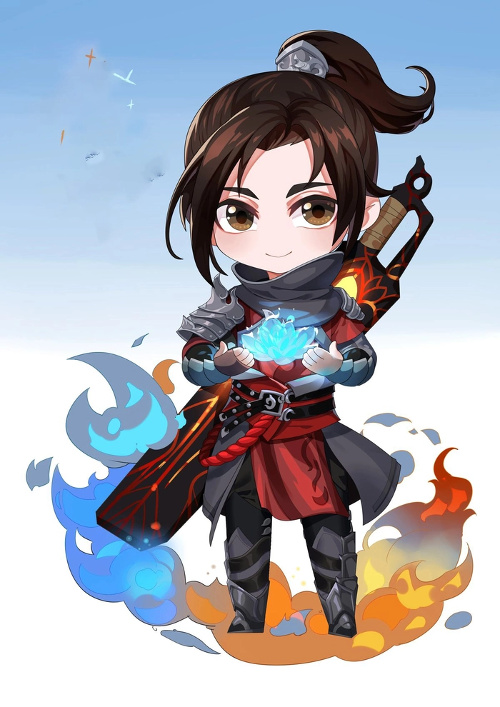 Ảnh chibi Tiêu Viêm dễ thương trong Đấu Phá Thương Khung