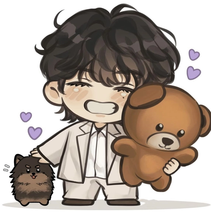 Ảnh chibi V BTS cute hoạt hình