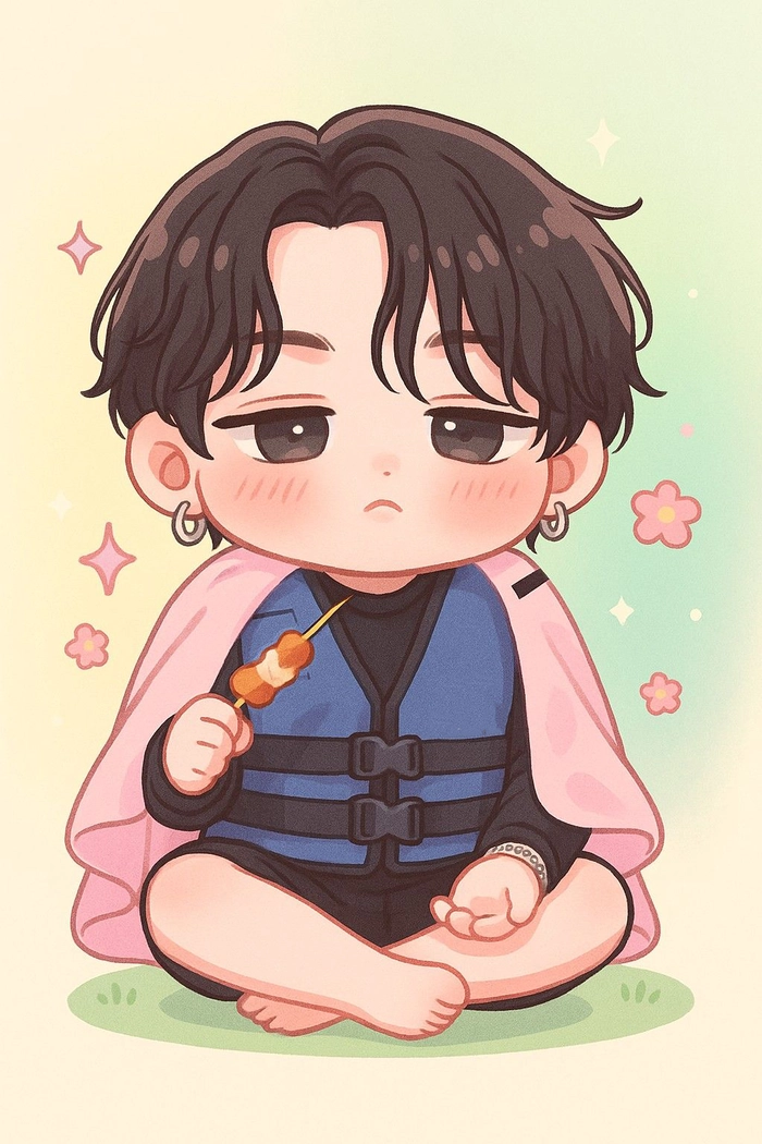Ảnh chibi V BTS cute lung linh dễ thương
