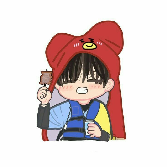 Ảnh chibi V BTS dễ thương hoạt hình