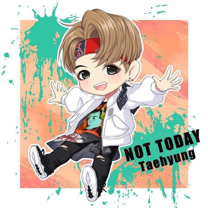 Ảnh chibi V BTS dễ thương ngọt ngào