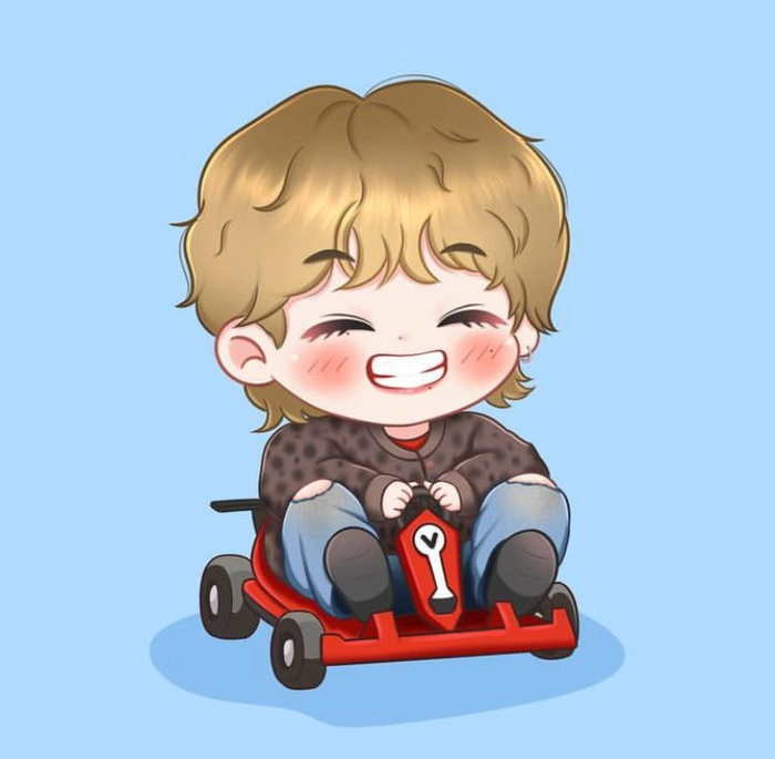Ảnh chibi V BTS hoạt hình dễ thương