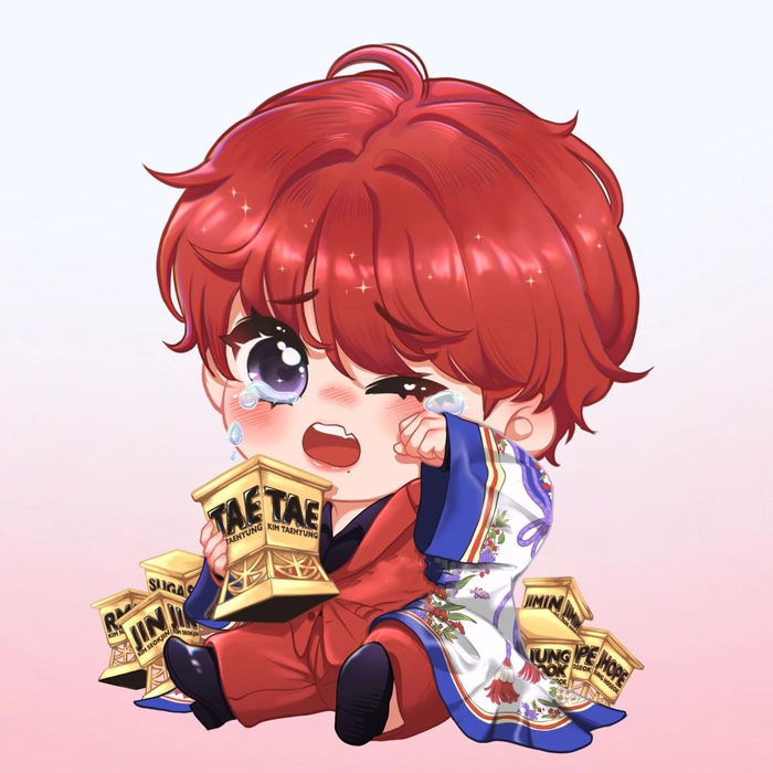 Ảnh chibi V BTS ngộ nghĩnh ấn tượng