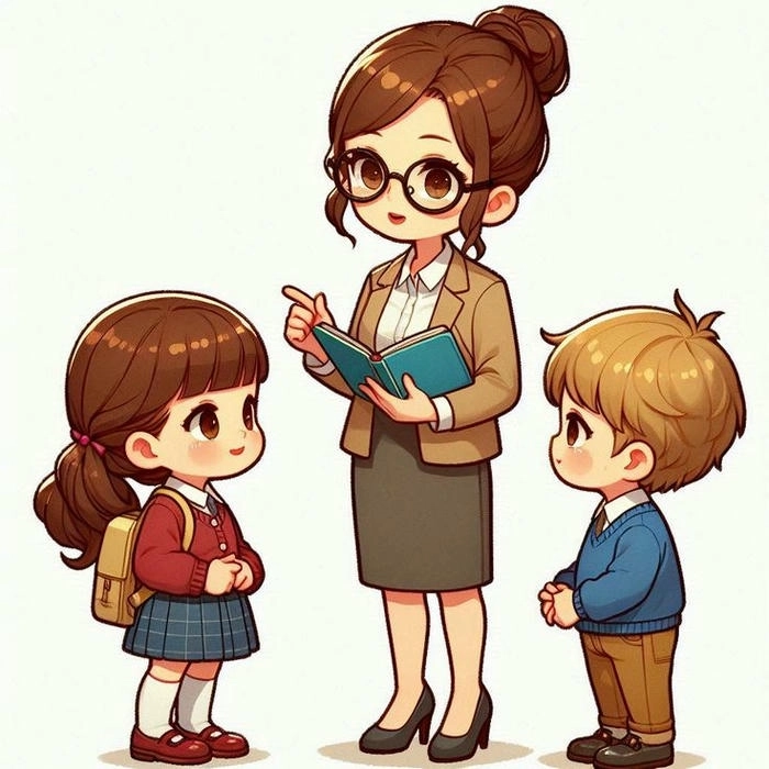 Ảnh cô giáo chibi dễ thương tinh nghịch