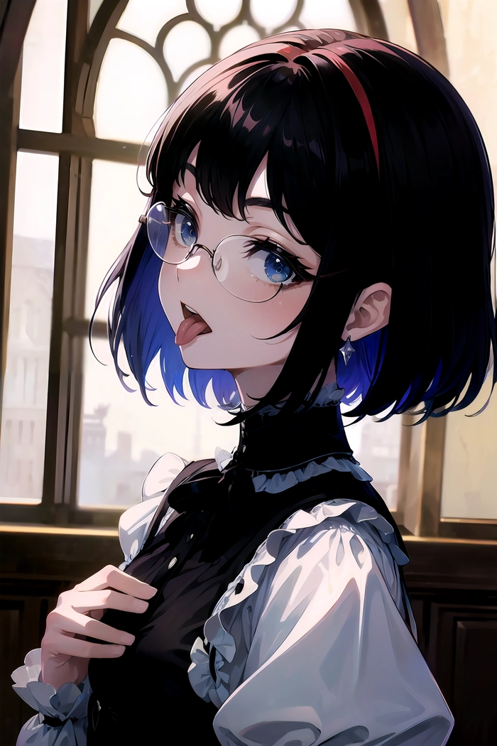 Ảnh gái anime lè lưỡi cá tính ngầu