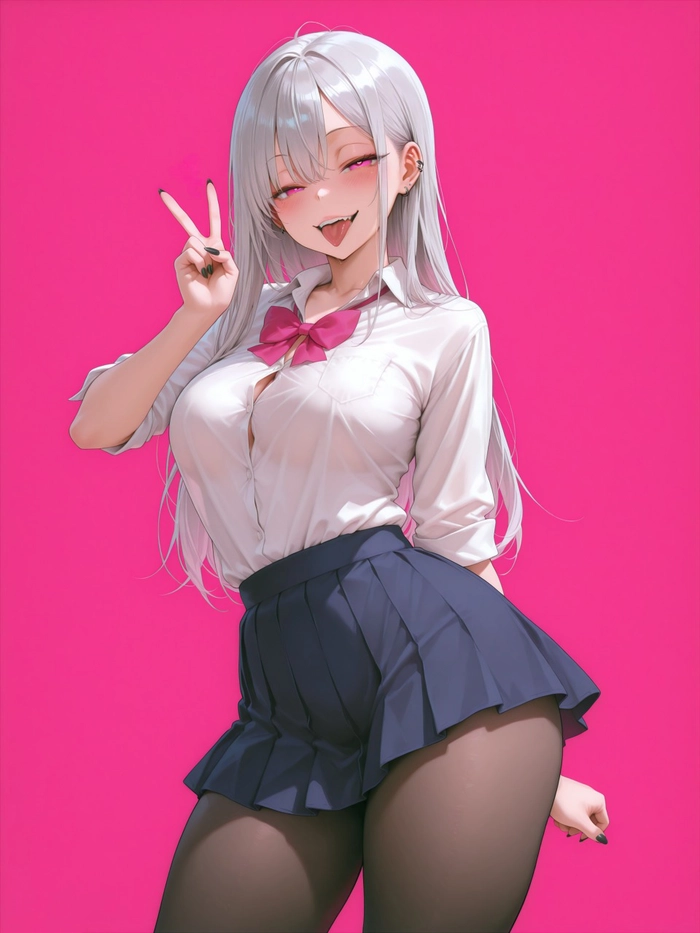 Ảnh gái anime lè lưỡi cute dễ thương