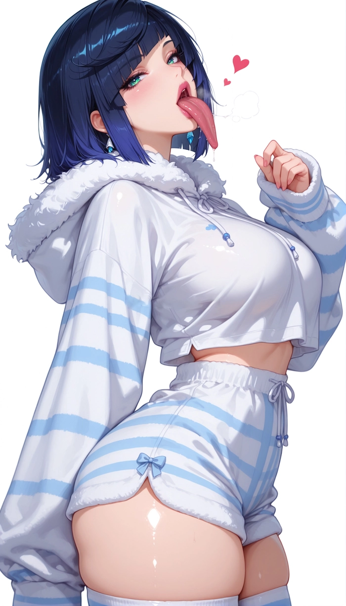 Ảnh gái anime lè lưỡi lạnh lùng bí ẩn