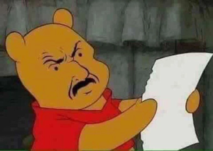 Ảnh gấu Pooh meme cực kỳ sáng tạo