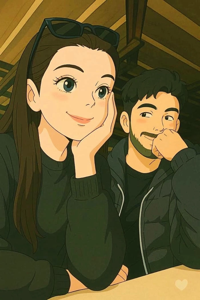 Ảnh hoạt hình cặp đôi yêu nhau đáng yêu