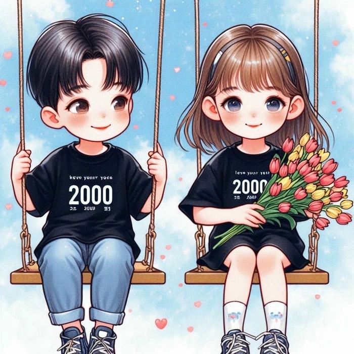 Ảnh hoạt hình cặp đôi yêu nhau siêu cute