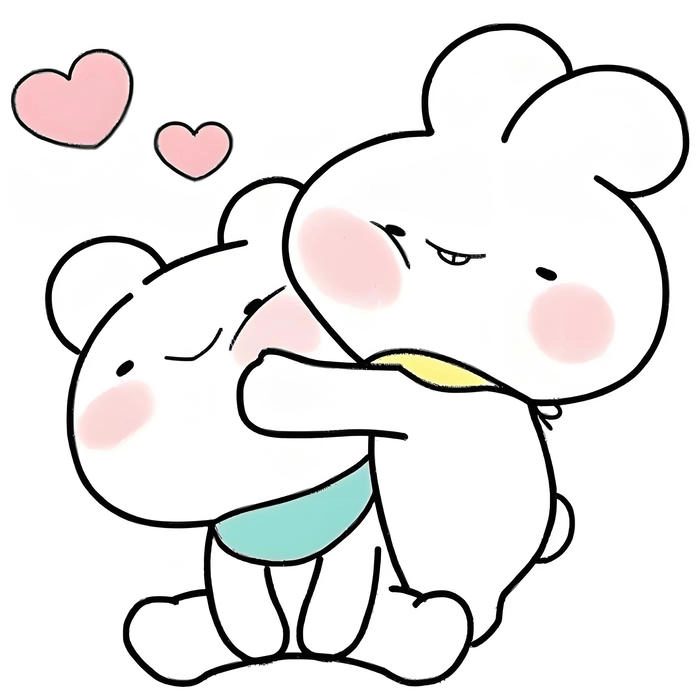 Ảnh hoạt hình ôm nhau cute dễ thương