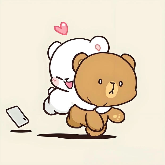 Ảnh hoạt hình ôm nhau cute ngọt ngào