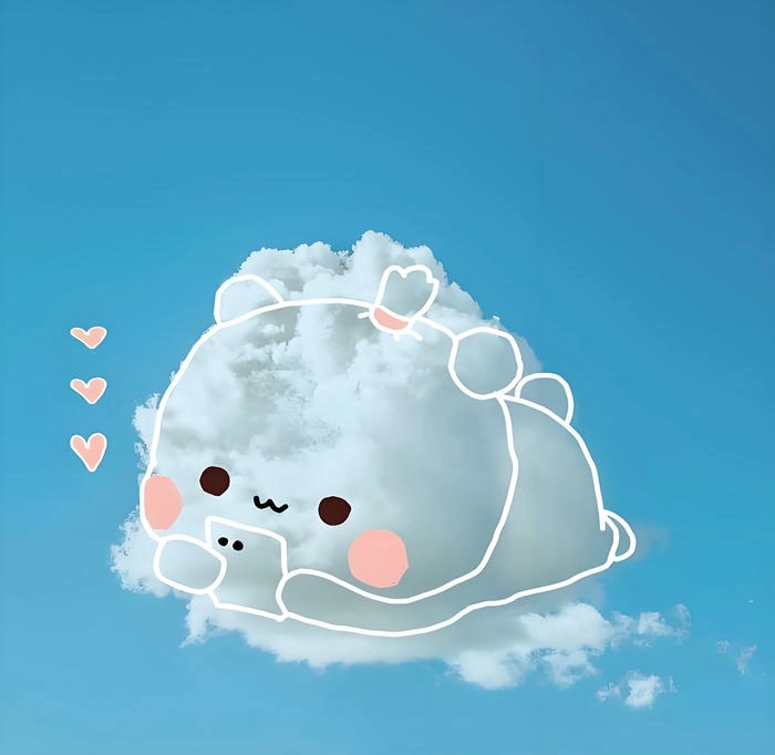 Ảnh mây hồng cute làm hình nền chill