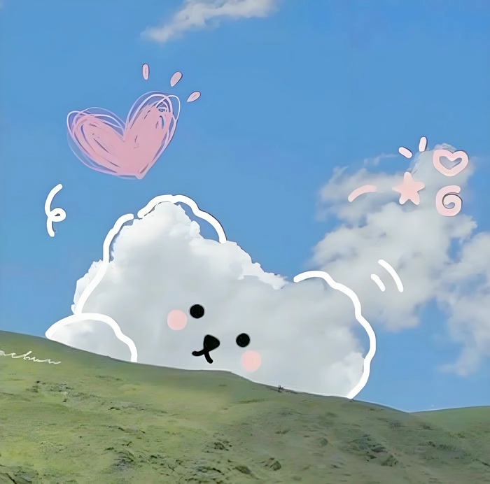 Ảnh mây hồng cute tô điểm bầu trời chiều