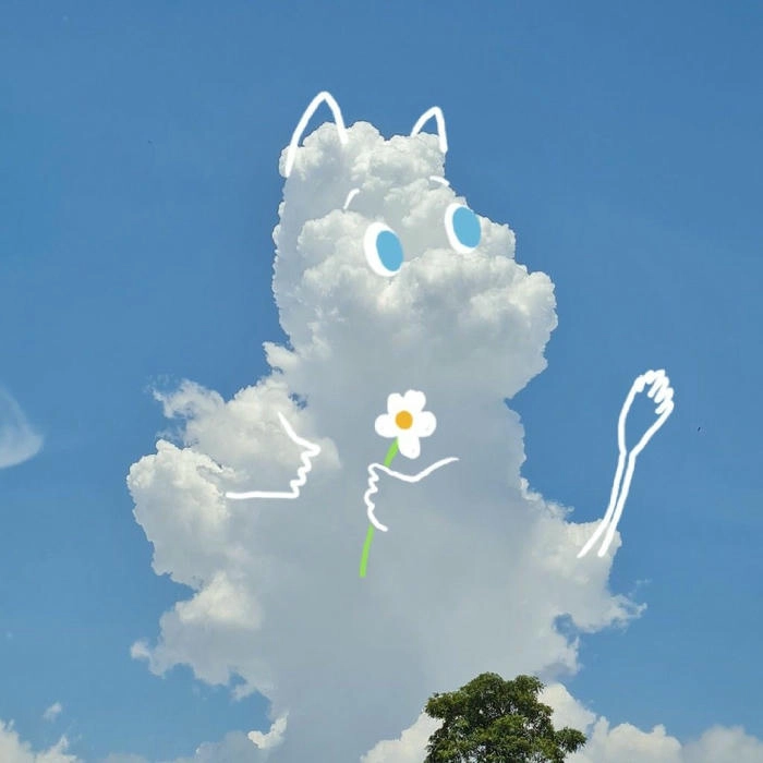 Ảnh mây trời cute dành cho background