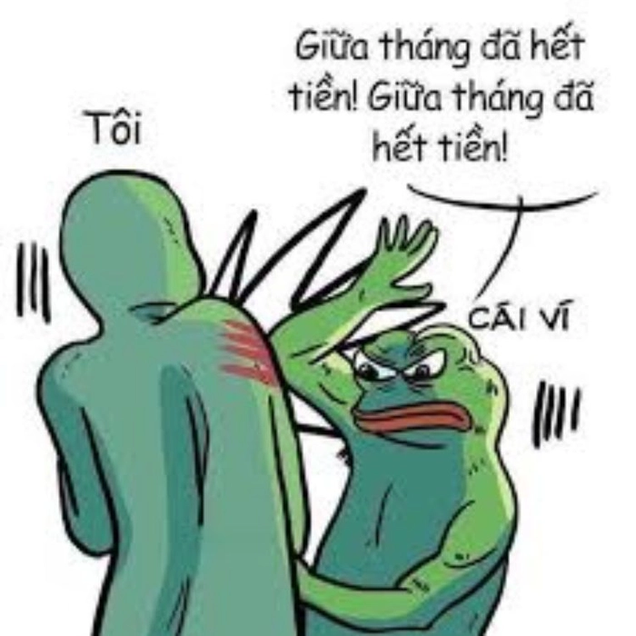 Ảnh meme hết tiền lầy lội hot trend