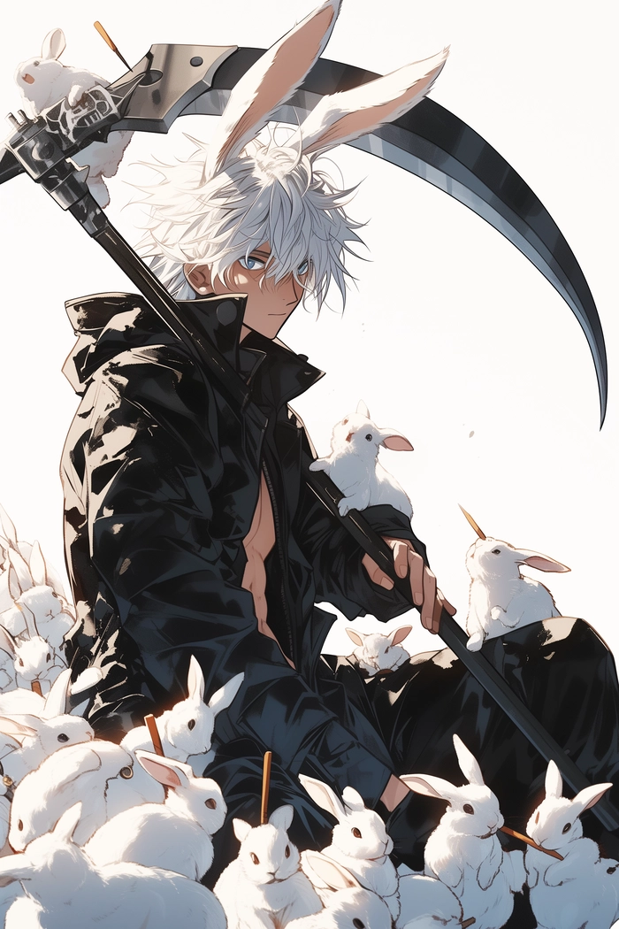 Ảnh nam anime tóc trắng cuốn hút
