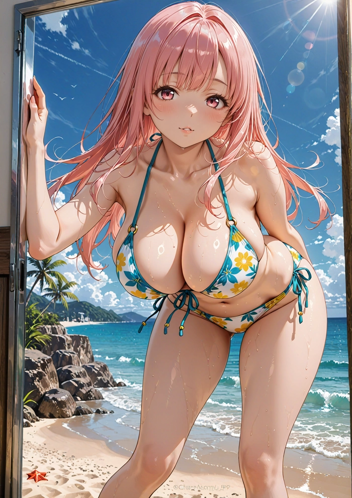 Anime girl tóc hồng lạnh lùng ngầu