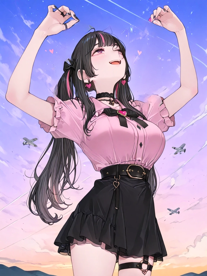 Anime nữ cute tóc dài trong sáng
