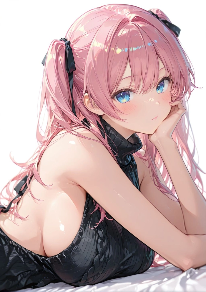 Anime nữ tóc hồng cute đáng yêu