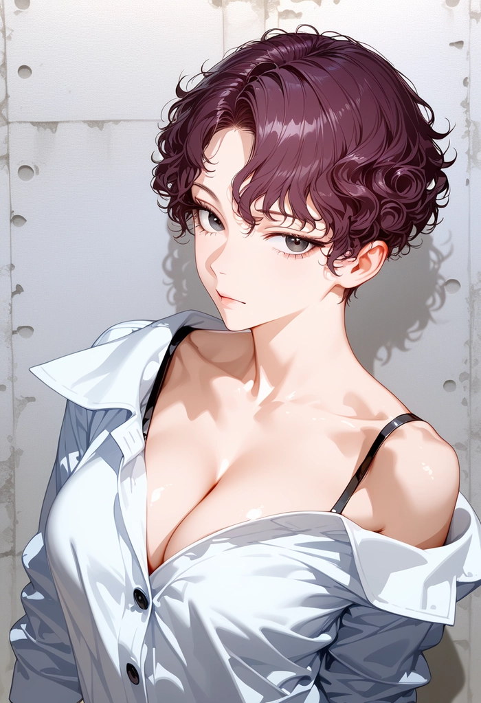 Anime nữ tóc ngắn dễ thương trẻ trung