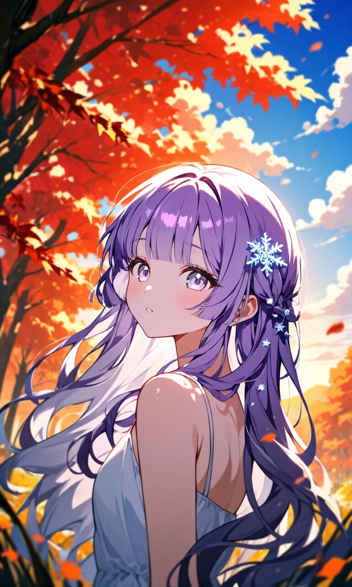 Avatar anime nữ tóc dài đẹp dễ thương