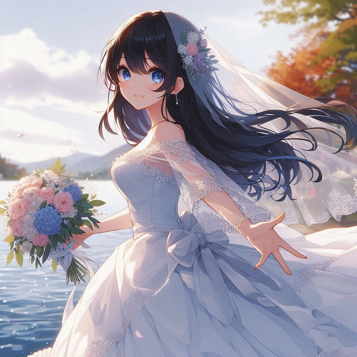Avatar anime nữ tóc dài xinh xắn